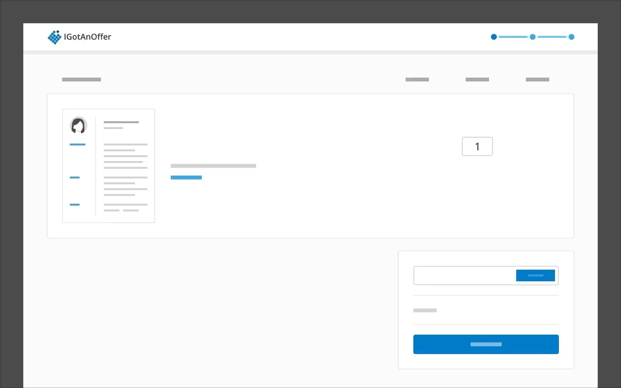 Screenshot of the cart page with 1h coaching session session added